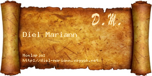 Diel Mariann névjegykártya